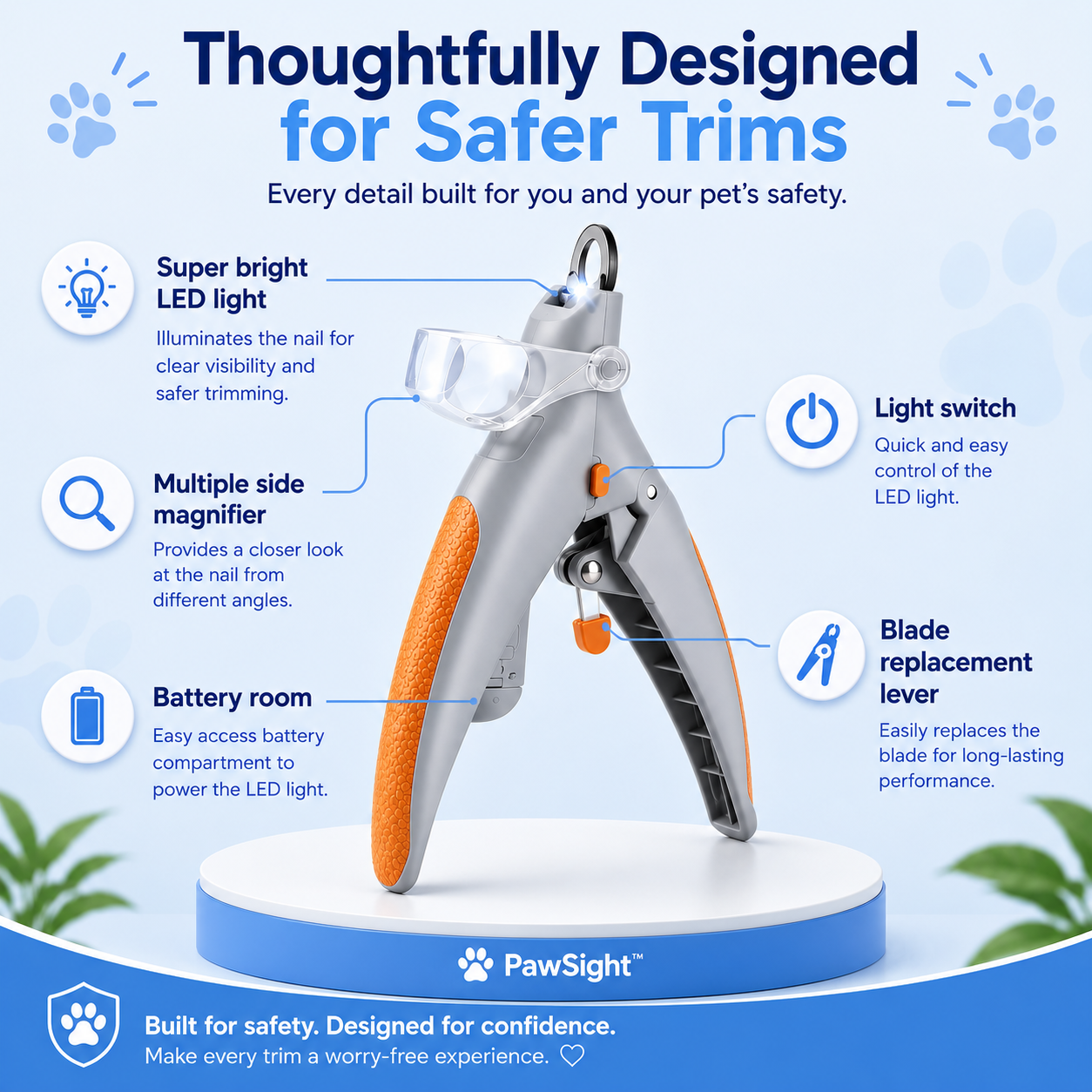 PawSight™ Led Nail Clippers